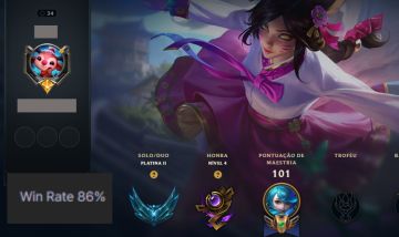 Conta Platina 2 - 80%+ MMR MESTRE (com espólios)