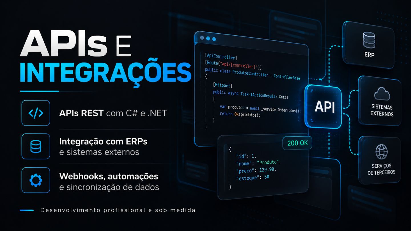 Desenvolvedor Full Stack | Sistemas, Sites, APIs, Automações e Integrações