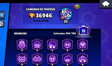 Conta brawl stars com muitas skins e todos os brawlers