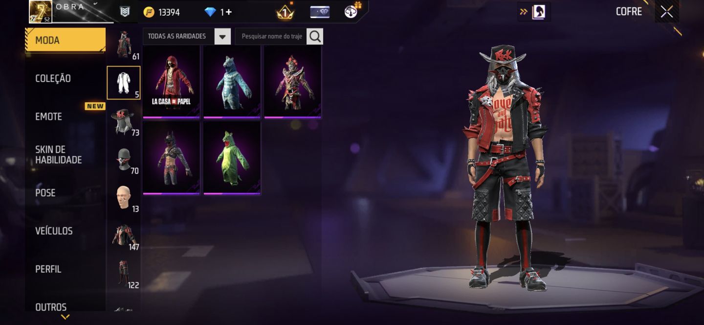 CONTA FF DE 7 ANOS.PASS REDENÇÃO E FURIA/MP40EVOLUTIVA LV5+CALÇA+ANGÉLICAL F