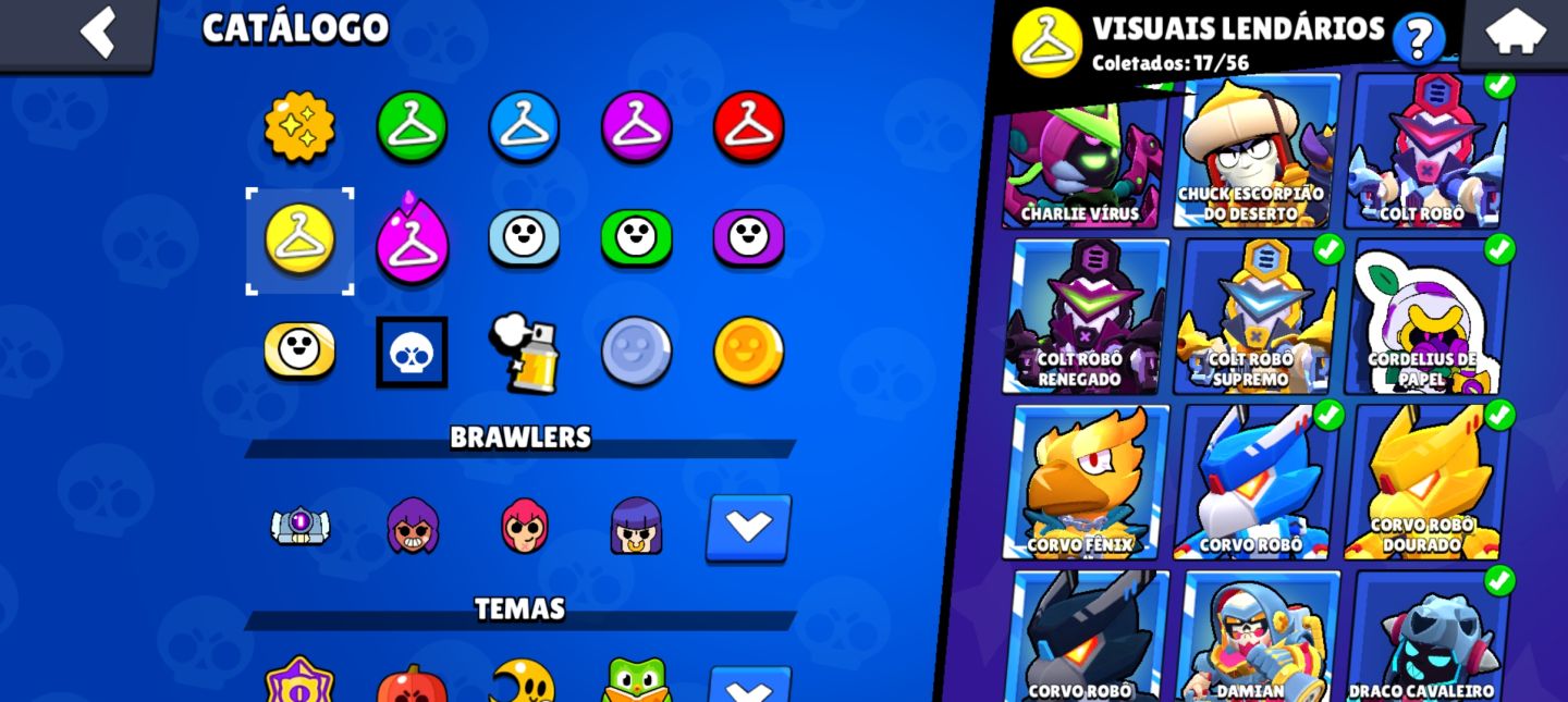 Conta de brawl stars 90k+ troféus 72 brawlers no 11 todos os brawlers