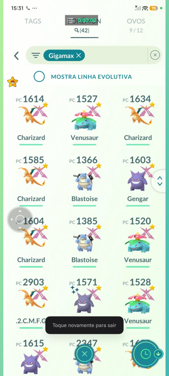 Venda de gigamax e dinamax, gigamax shiny e dinamax lendário e muito mais