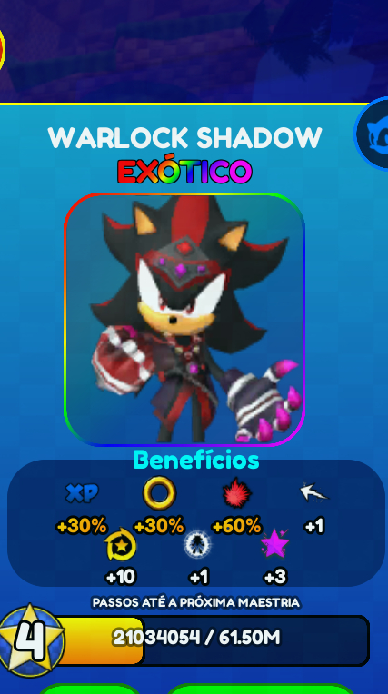 Sonic speed simulador personagem limitados!