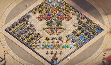 CONTA DE CLASH OF CLANS CV18 SUPER RARA CHEIA DE OBSTÁCULOS ANTIGOS
