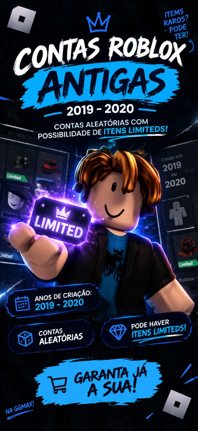 CONTAS ROBLOX ANTIGAS de 2019-2020 (ALGUMAS COM LIMITEDS)