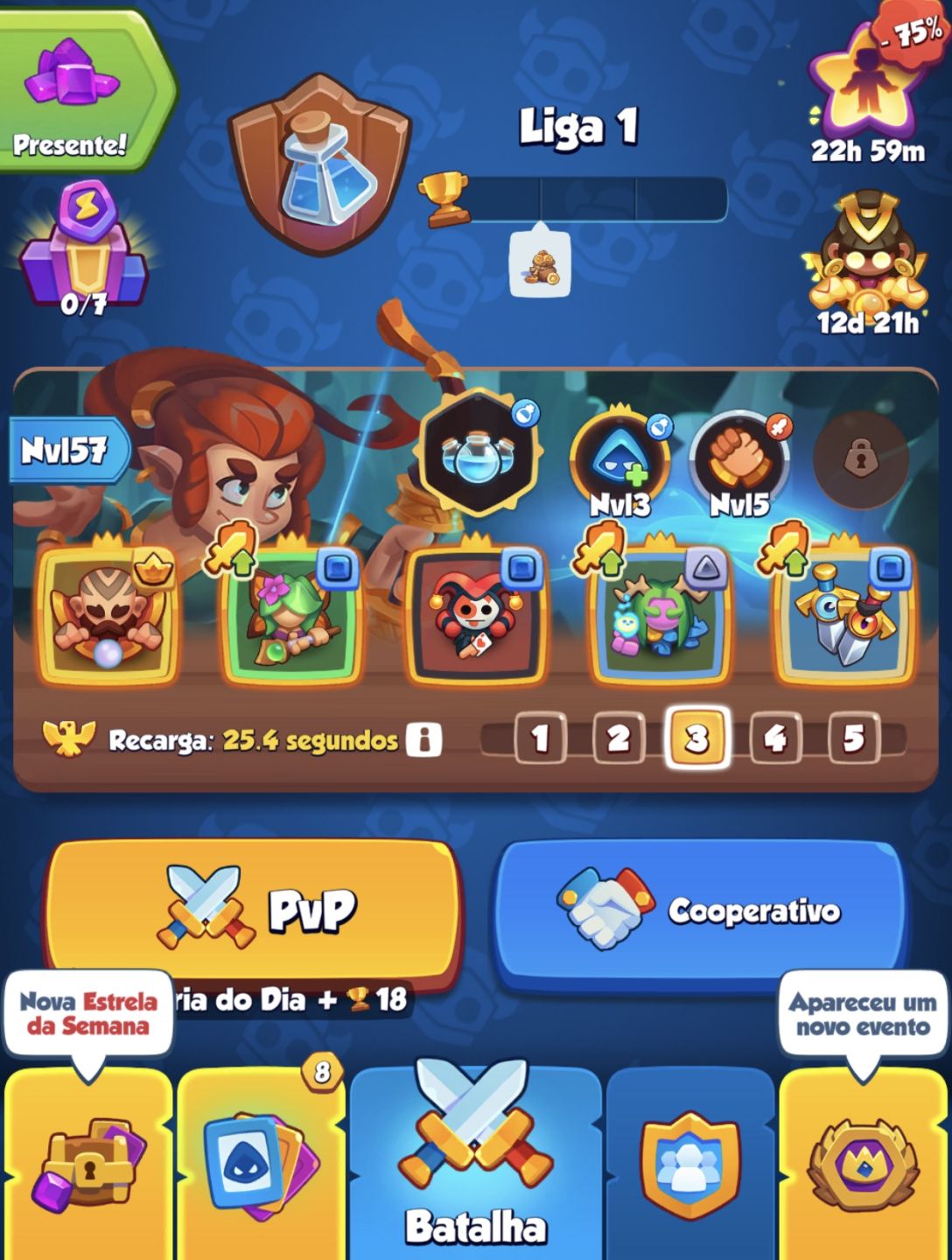 Conta rush royale Monge Max 4 anos de jogo