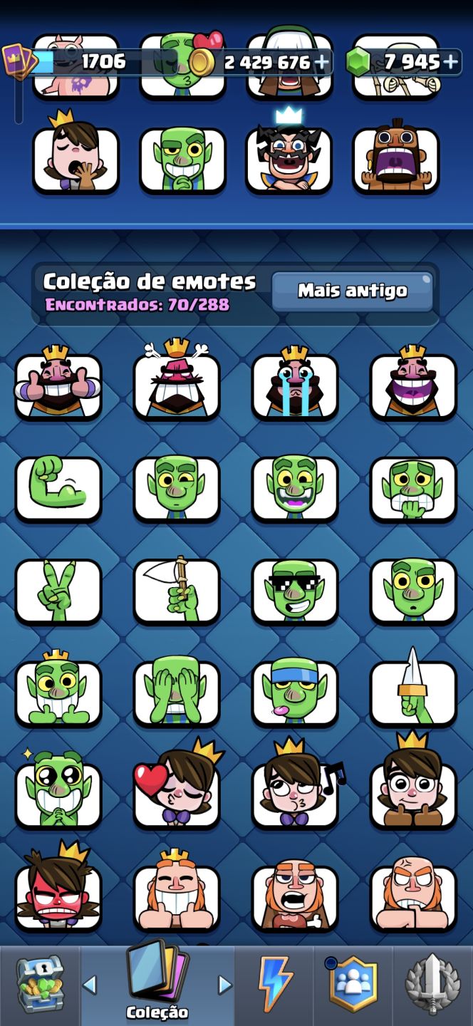 CONTA CLASH ROYALE UPADA COM ARENA ALTA | 12800 TROFÉIS | TODAS AS CARTAS