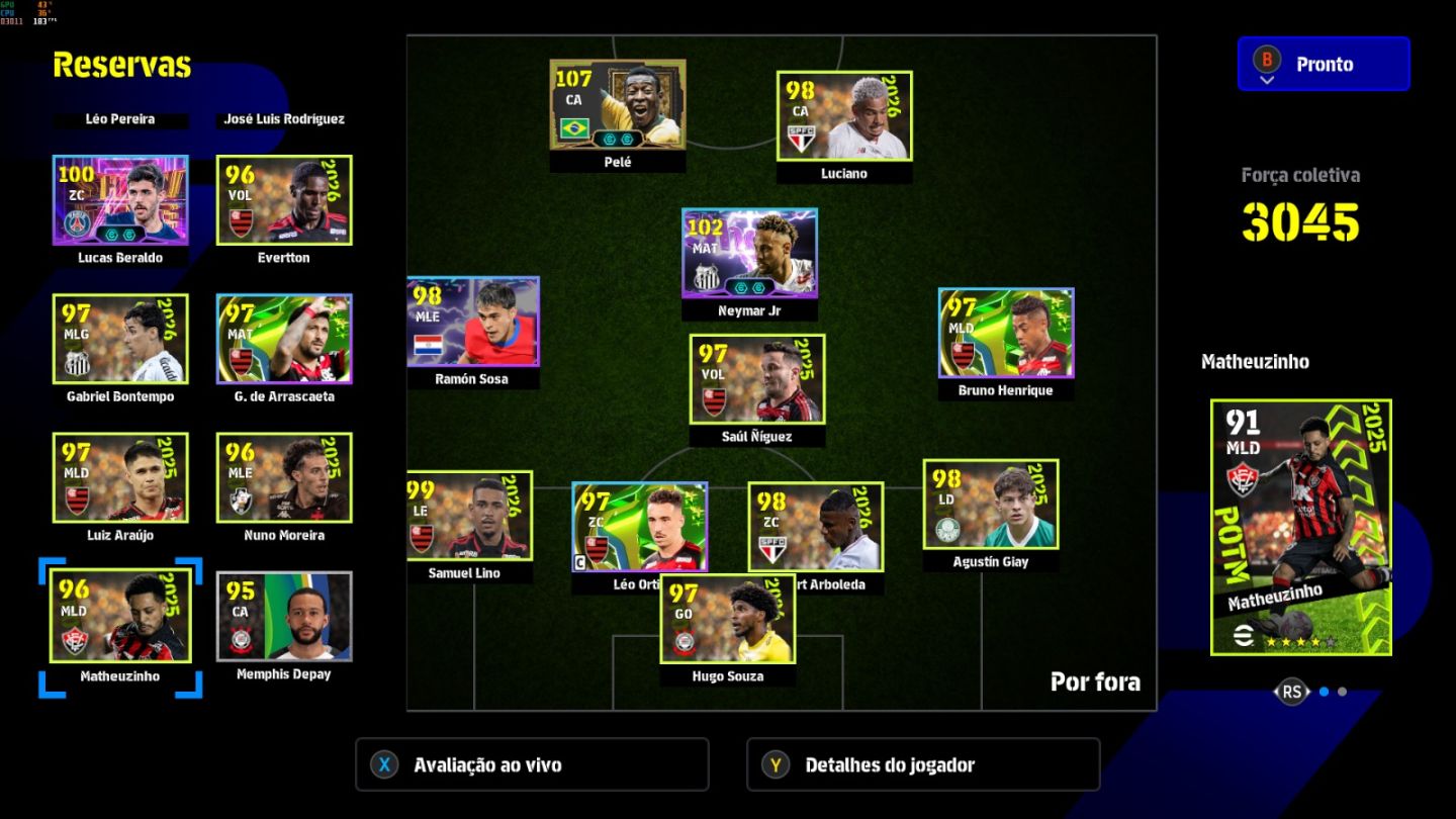 Conta PC Steam Pelé 108, Varane 107, Van Dick 105, Kahn 106, Bergkamp 105 e CIA