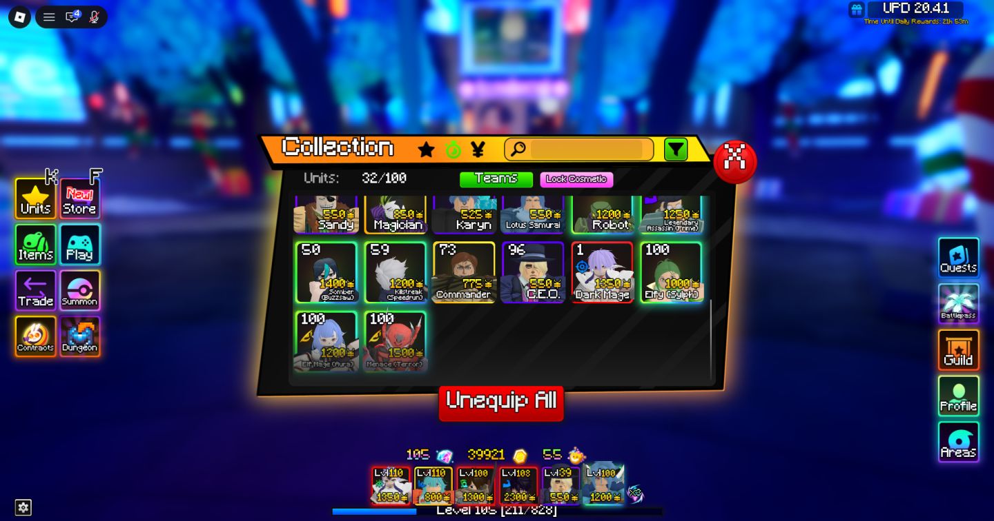 Conta anime adventures lvl 104