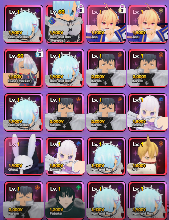 Anime Vanguards Exclusive/Vanguards Units