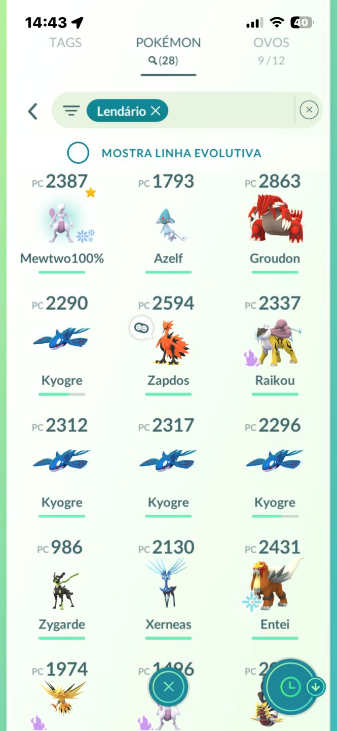 CONTA POKÉMON GO NÍVEL 39 À VENDA 40 SHINY, 28 LENDÁRIOS E 28 PERFEITOS 100%!