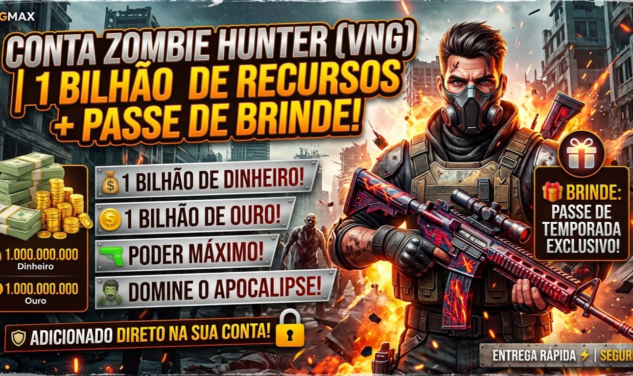 CONTAS ZOMBIE HUNTER | 1 BILHÃO DE RECURSOS