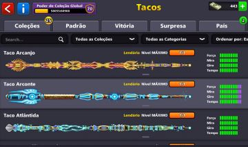 Conta 8 ball pool Muitos tacos fulls ( é possível alterar senha)