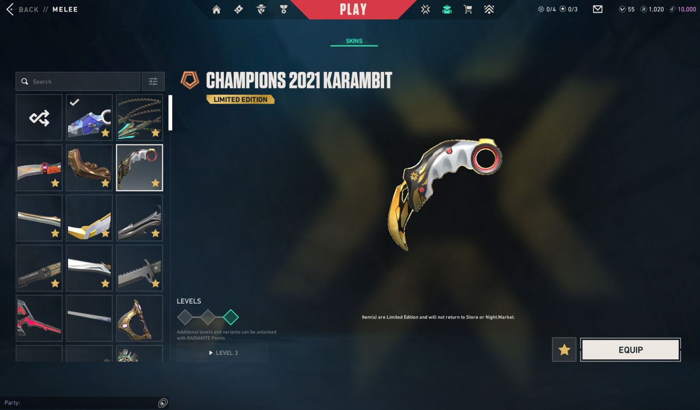Conta Valorant, karambit champions entre outras skins ÚNICO DONO