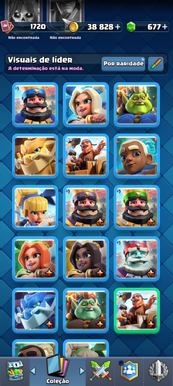 Conta de clash antiga e upada