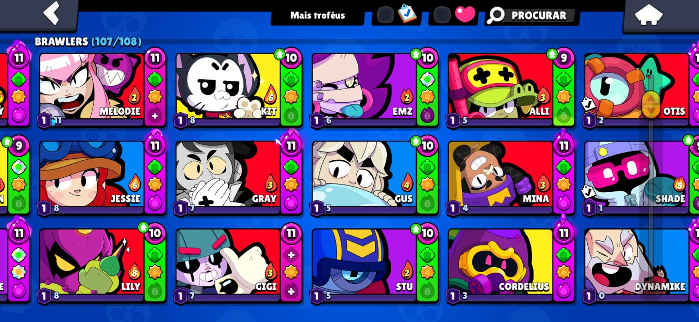 Conta brawl stars 2019 com todos brawlers 55K trofeu