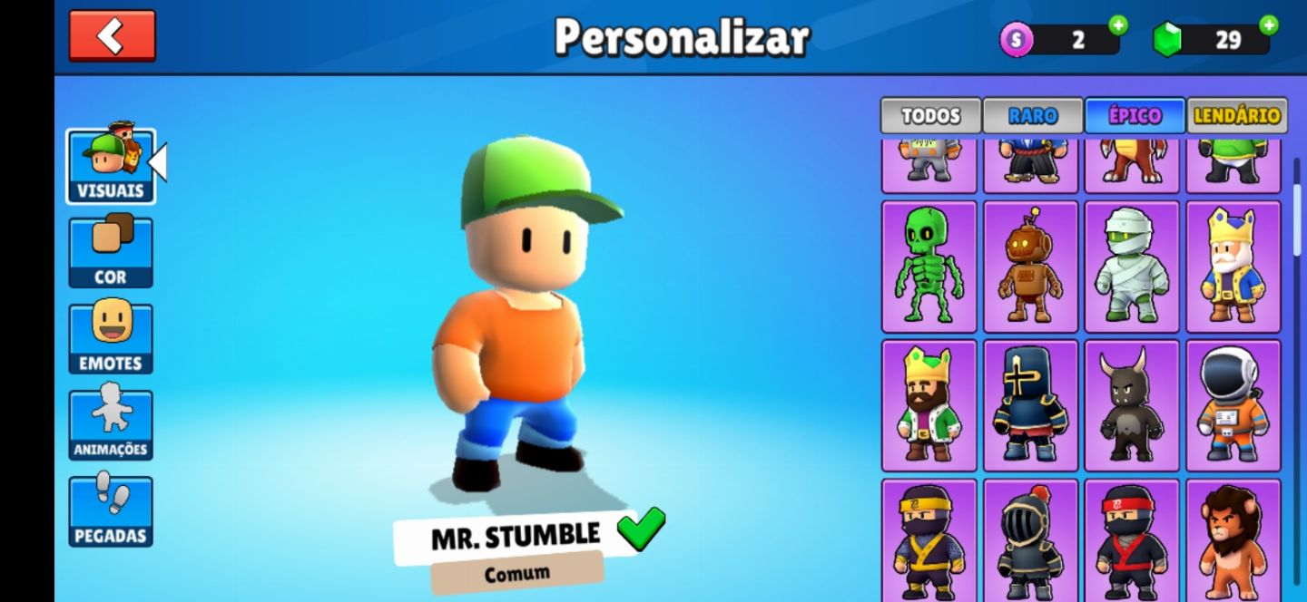 Conta de stumble guys