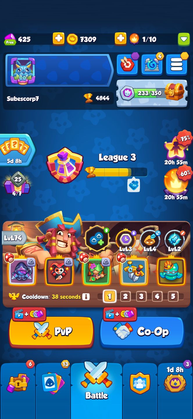 Conta Rush Royale 1153% de crítico