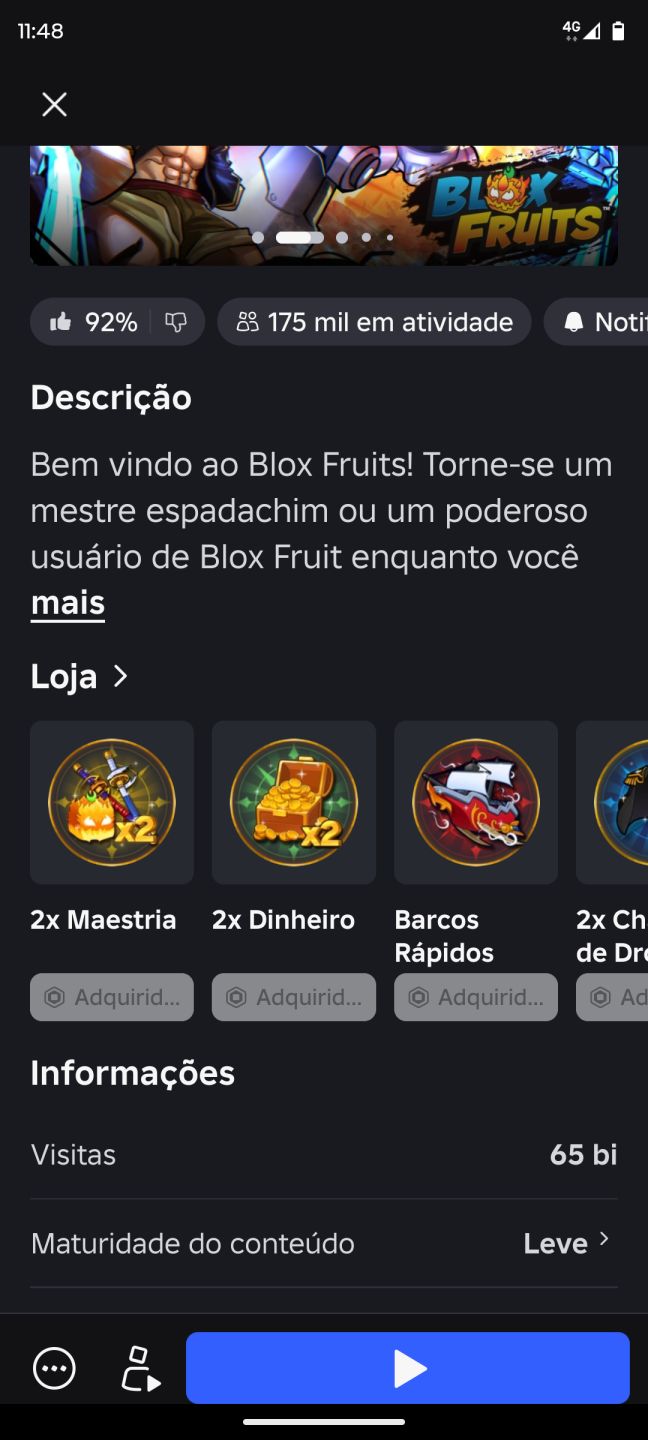 CONTA DE BLOX FRUITS COM 17 FRUTAS PERMS!! (ultima conta disponivel)