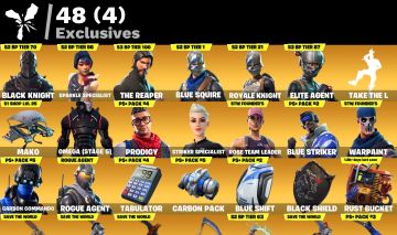 Conta com cavaleiro negro +128 skins