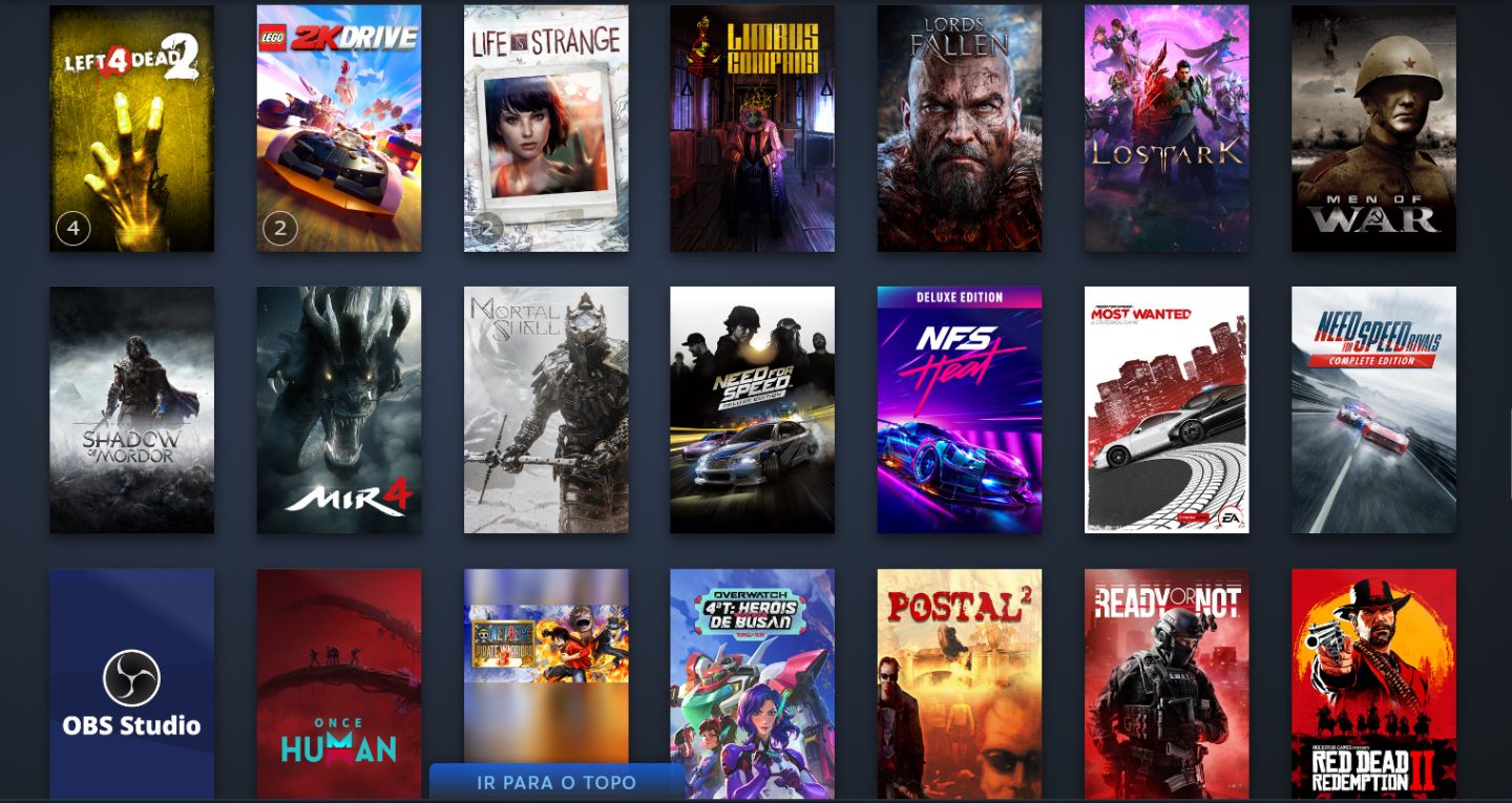CONTA STEAM RARA - 150 JOGOS - 300 DLCS - 5 ANOS - AVALIADA EM R$ 4.658,00