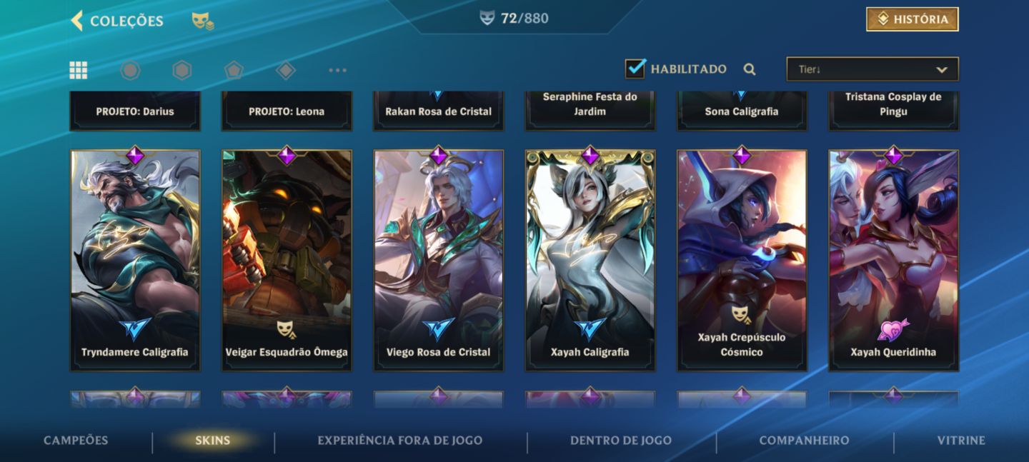 Conta mono xayah adc 72 SKINS