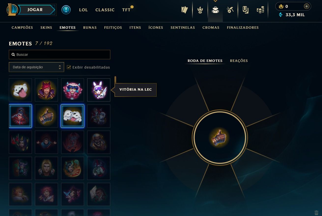 Conta Upada a Mão - 41 Skins - Lvl 30 - 35 Campeões - 33K de Ea - Skins no Baú