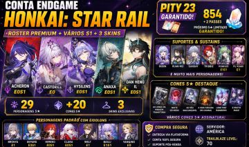 HSR TL70 [AMERICA] Acheron E0S1 + Castorice + Hysilens E0S1 + Anaxa E0S1
