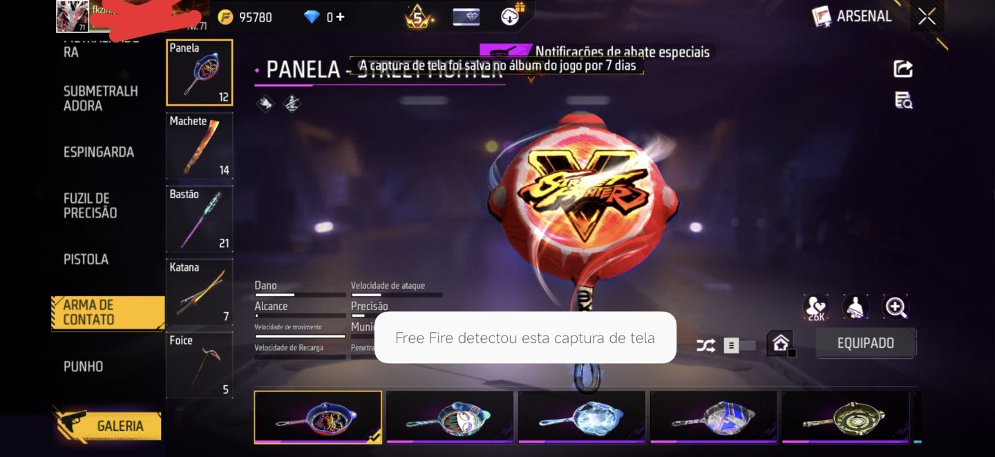 Conta free fire antiga 2018 com vários itens raros