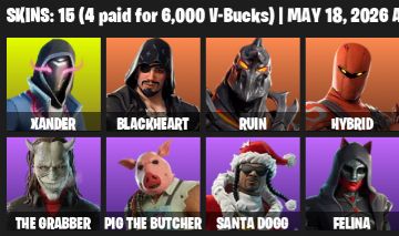 Conta Fortnite 15 Skins | Blackheart, Peely, Juice WRLD + Conta 2018