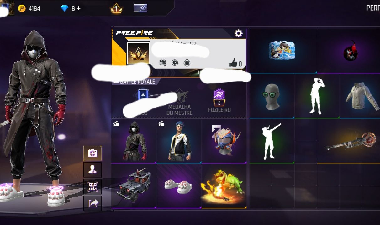 CONTA NIVEL 12 + SKIN SOMBRA DA NOITE + DISPARO FINAL DO DINO + GELO (SEU EMAIL)