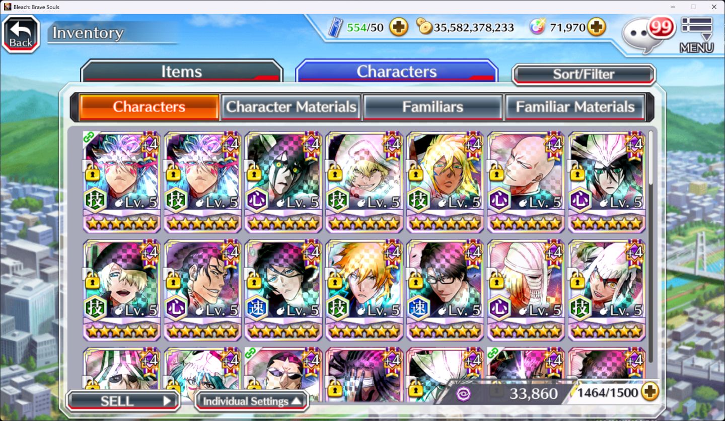 Super REROLL Bleach Brave Souls, Rank 300 + 71k de ORBS