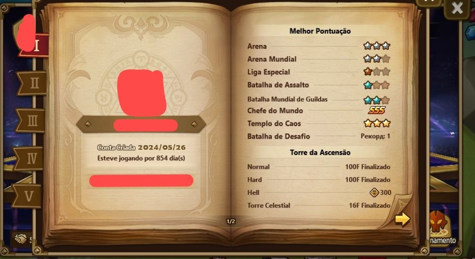 Conta endgame com LDS Lars, Hanwul, Belzebu e Evan além de 177 6