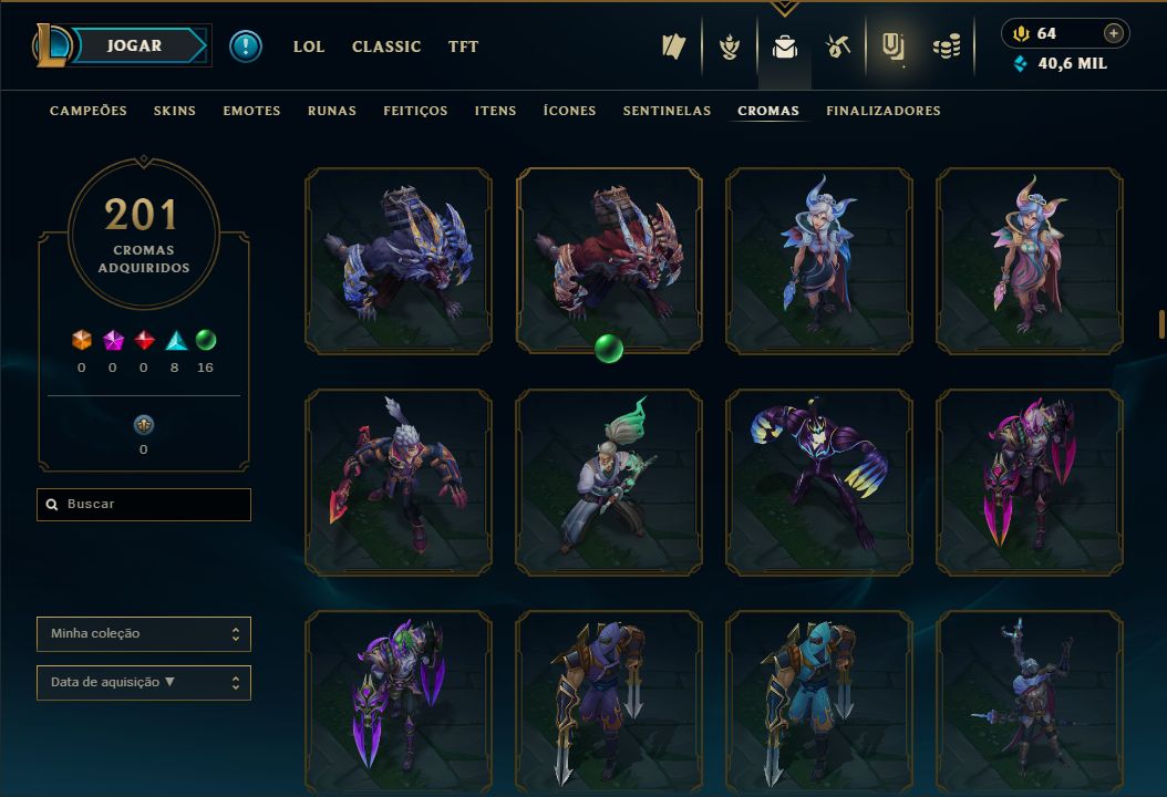 SKIN SETT FLORESCER ESPIRITUAL + [CONTA COM 300 SKINS HABILITADAS] + TROCA NICK