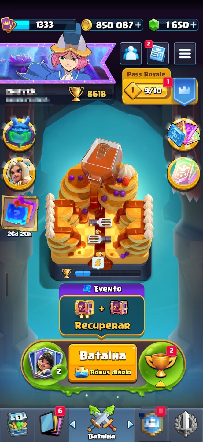 CONTA CLASH ROYALE 8.5K TROFEUS | 873K OURO + 1.6K GEMAS | + 7 EVOs