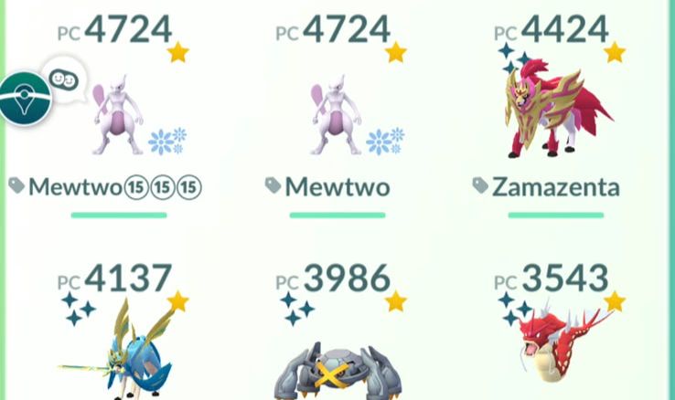 Conta Pokémon GO LV 54/54 100%Lendários/299-100%IV/Shinys 156/Shinys 100%: 4