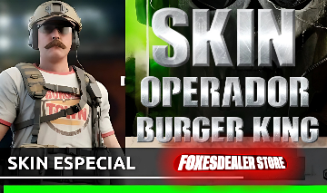 SKIN DE OPERADOR DO BURGER KING + 1 HORA 2XP PC/PS4/PS5/Xbox One/Xbox Series X|S