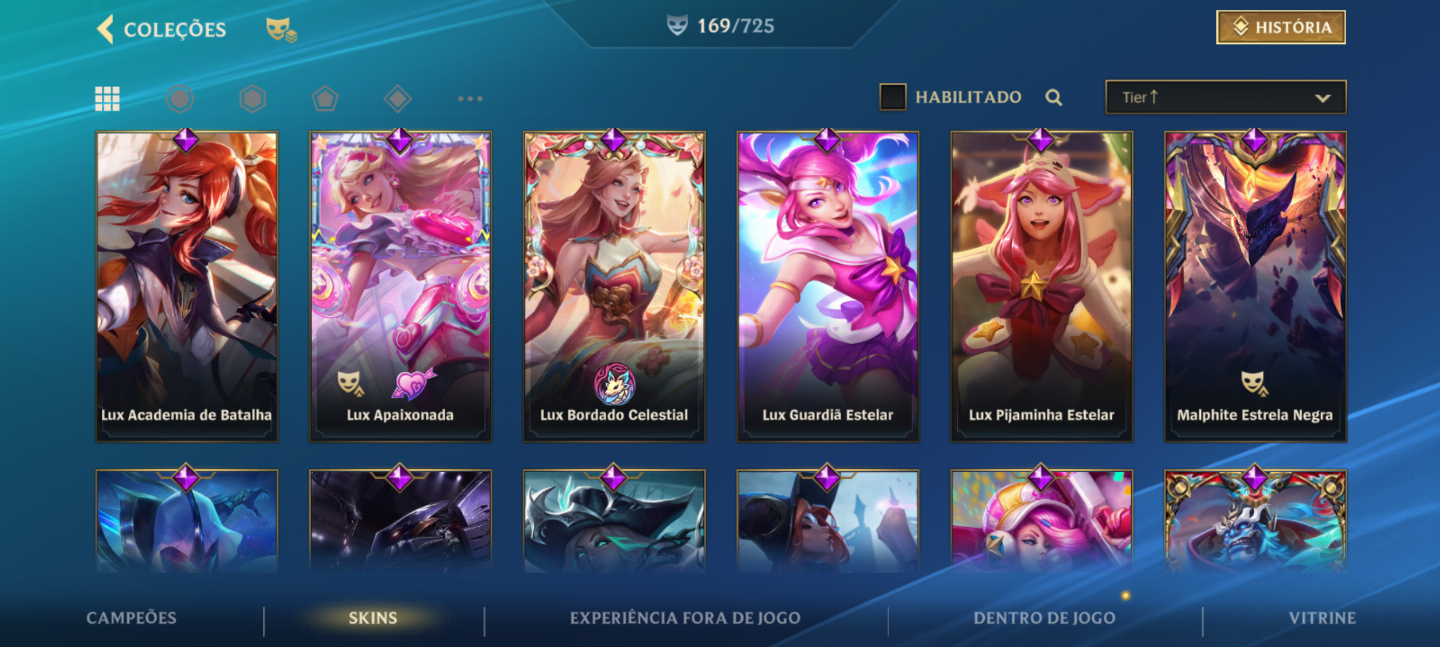 CONTA WILD RIFT(176 SKINS, INCLUINDO PASSES E SKINS MÍTICAS)