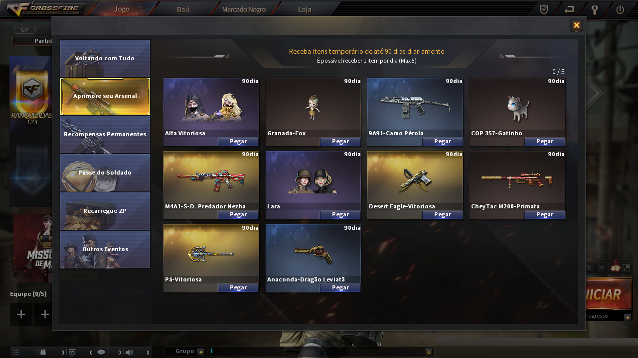 CONTA VIP CROSSFIRE ESCOLHA SUA VIP PROTO DENTRE AS 6 DISPONIVEIS NA IMAGEM