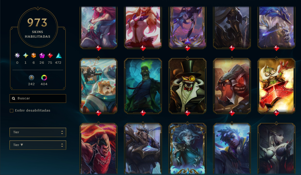 Conta lol no bronze por escolha top 12 no Brasil de level