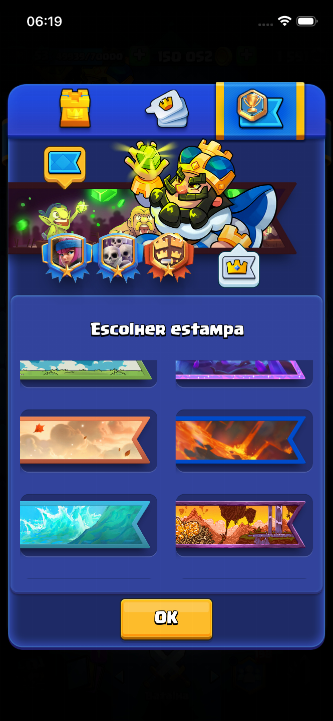 CONTA DE CLASH ROYALE UPADA E ANTIGA