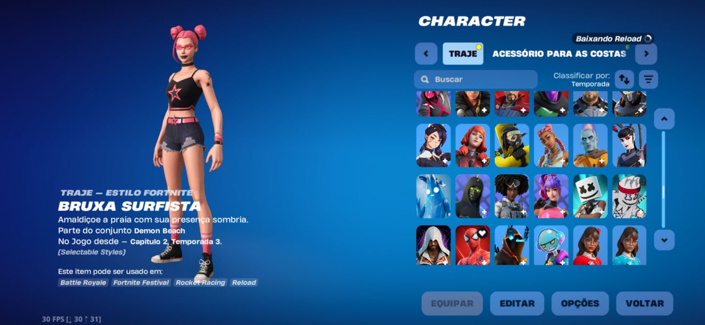 CONTA FORTNITE +450SKINS +PICARETAS LARA CROFT MTO MAIS