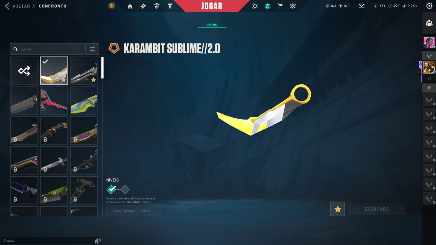 Conta com 2 facas + 5 vandal + 2 phantoms