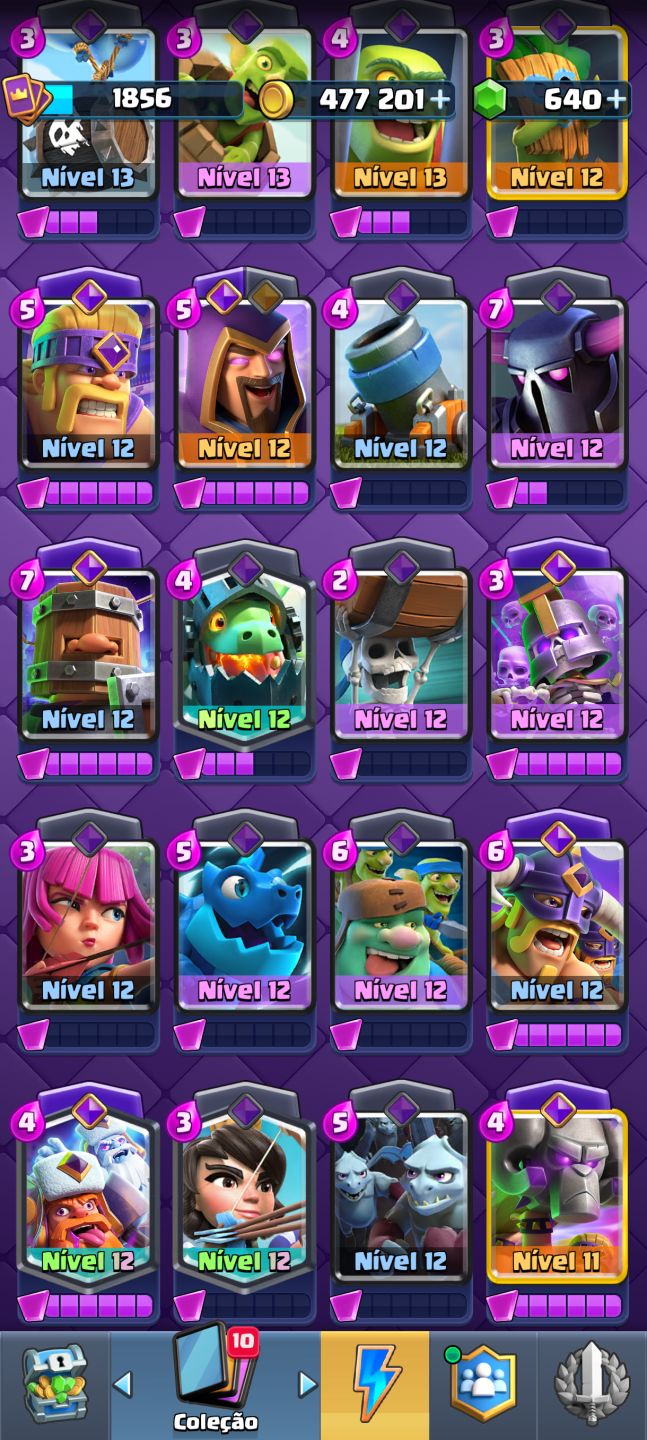 Acc Clash Royale bem upada
