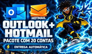 20x CONTAS EMAIL OUTLOOK/HOTMAIL NOVO + Entrega Automática NÃO PRECISA DE SMS