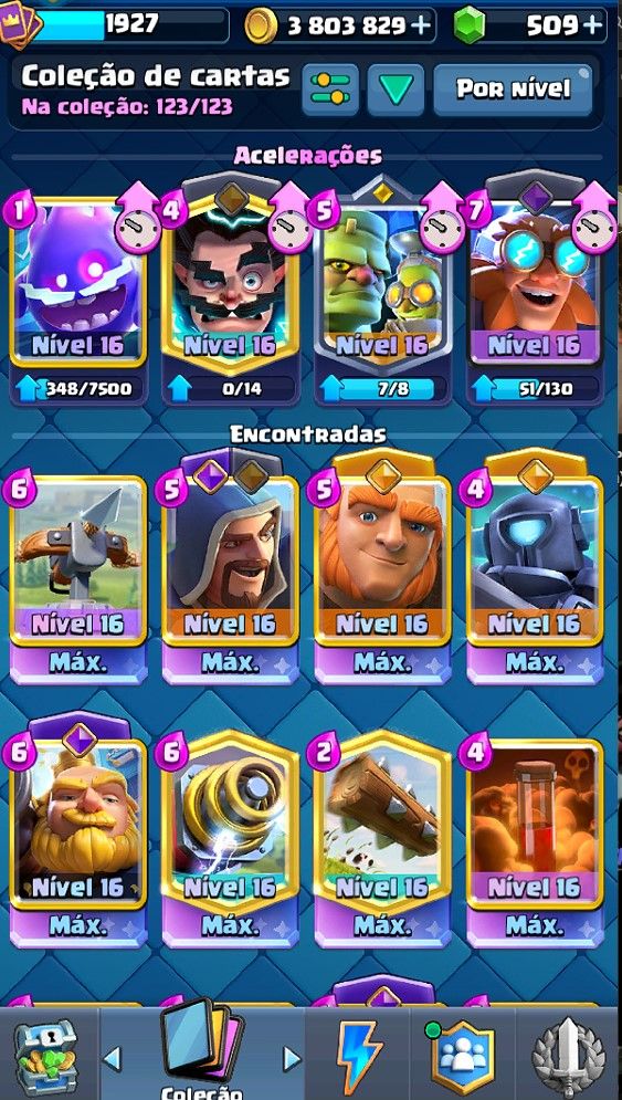 CONTA DE CLASH ROYALE | 13K TROFEUS 17 EVOLUÇÃO E 3 HEROI COM MAIOR CAMPEÃO |