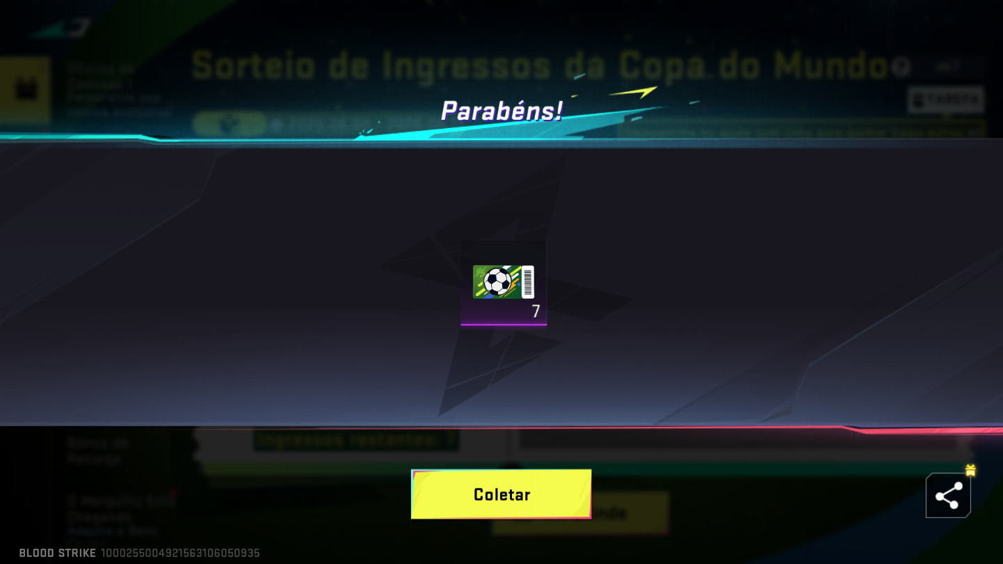 BLOOD STRIKE EVENTO CONVITES AMIGOS| Evento Copa do Mundo