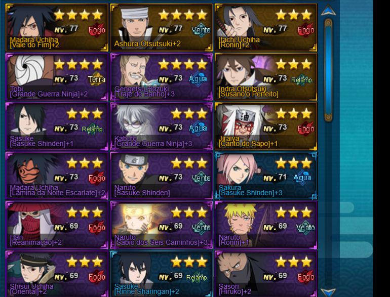 CONTA NARUTO ONLINE TOP 3/2 S873