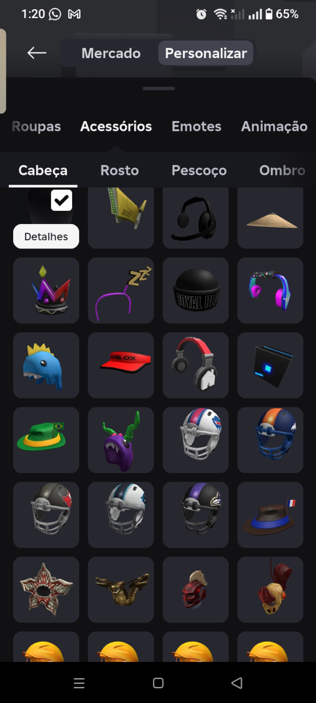 Conta feminina gotica roblox