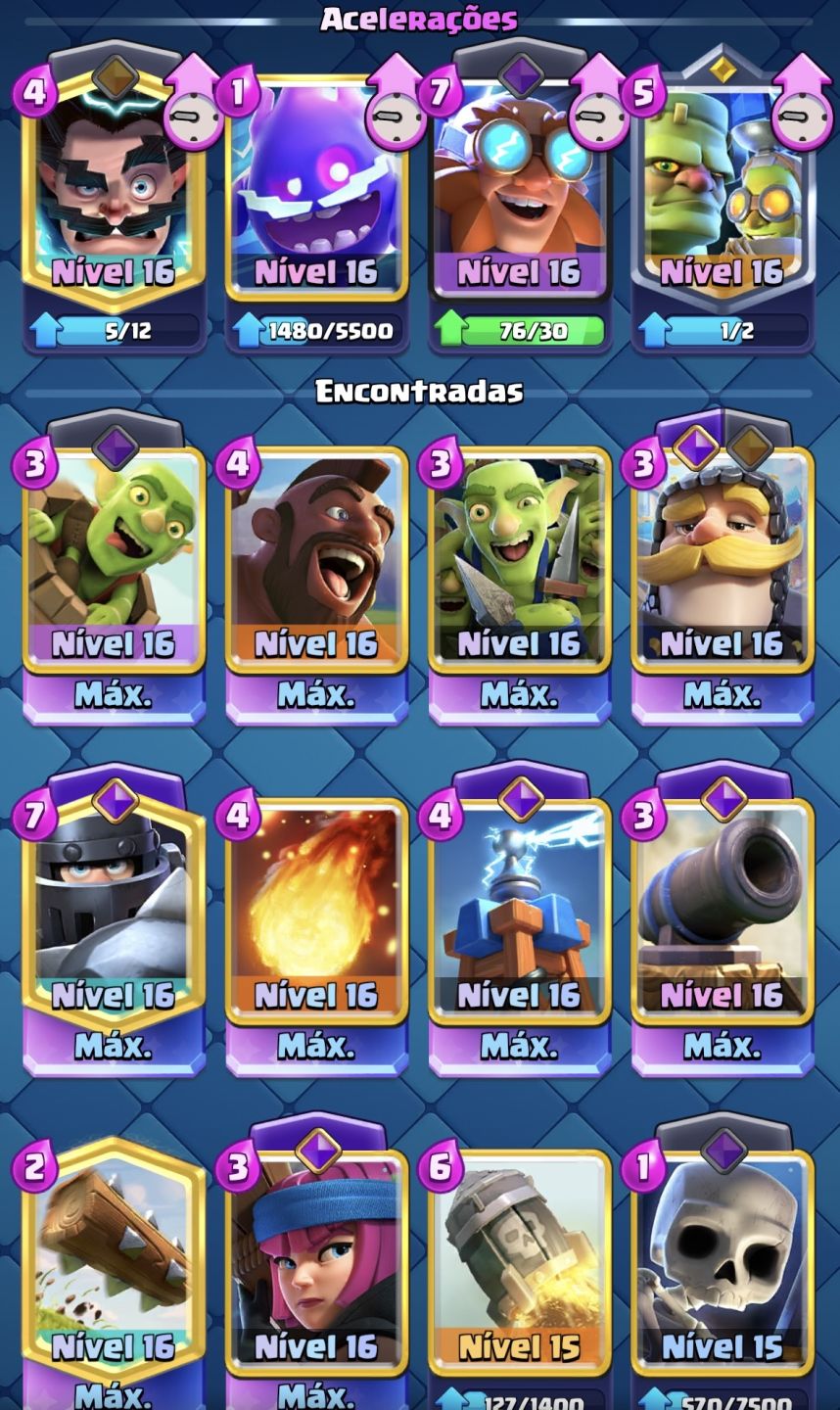 Conta Clash Royale Conta antiga mais 10 anos, varias skins e cartas